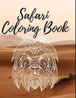 Safari Coloring Book: Savanna and Jungle Animals Activity Book Wild Plants and Flower Realistic Africa Adventure Easy Educational 5-12yo 
