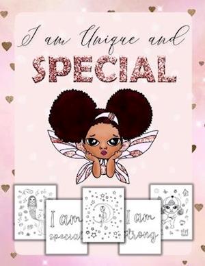I Am Unique and Special: Positive Affirmations for Brown Girls/Coloring Book African American Children/Self-Esteem and Confidence