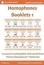 HOMOPHONES BOOKLETS 1 - Fun & Easy-to-Read 15 Booklets with words from Picture Homophones™ flashcards SET 1: For children in K-5, dyslexia, English La