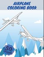 Airplane Coloring Book: Airplanes Coloring Book For Kids, Three Levels Of Difficulty, With 50 Coloring Pages Of Planes 