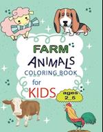 FARM Animals Coloring Book for Kids ages 2_5