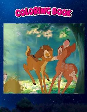 Coloring Book: Bambi Kiss Watch, Children Coloring Book, 100 Pages to Color