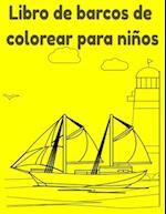 Libro de barcos de colorear para niños