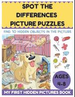 Spot The Differences Picture Puzzles Ages 4-8 - My First Hidden Pictures Book 