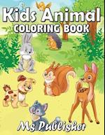 Kids animal coloring book