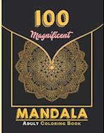 100 Magnificent Mandala Adult Coloring Book