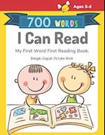 700 Words I Can Read My First Word First Reading Book. Bengali English Picture Book: Full-color childrens books to read basic vocabulary cartoons word