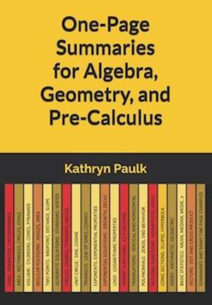 One-Page Summaries for Algebra, Geometry, and Pre-Calculus