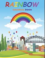 RAINBOW COLORING BOOK : Rainbow Coloring Book for Kids ages 2-8 with Beautiful Coloring Pages 