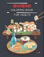 Sushi Coloring Book For Adults