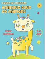 Cahier de Coloriage Animaux Doux et Mignons, pour Enfants de 2 à 5 ans.
