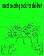 Insect coloring book for children 