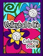 Volleyball is Life: Coloring Book 