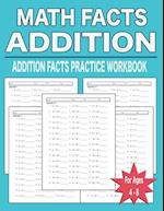 Math Facts Addition: Addition Facts Practice Workbook 