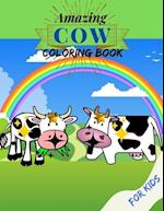 Amazing Cow Coloring For Kids: Cute Animal Activity Book for Kids With Fun Facts About Elephants, Suitable For Toddlers, Boys & Girls Ages 4-12 Years 