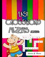 EASY CROSSWORD PUZZLES FOR KIDS: 101 Coolest puzzles to solve for ages 7 and up 