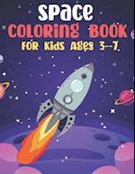 Space Coloring Book For Kids Ages 3--7: Fantastic Outer Space Coloring with Planets, Astronauts, Space Ships, Rockets gifts for kids. 