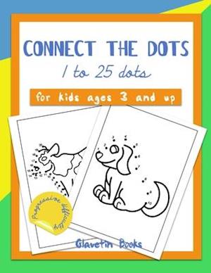 Connect the dots: 1 to 25 dots, for kids ages 3 and up with progressive difficulty.