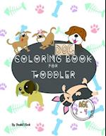 Dog Coloring Book for Toddler: By BookO'Clock 