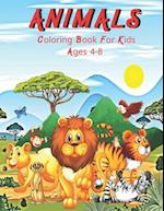 Animals Coloring Book For Kids Ages 4-8: Animals Coloring Book for kids. 35 Beautiful Animals design. 