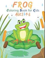 Frog Coloring Book for Kids Ages 4-8: Beautiful frog a coloring book 