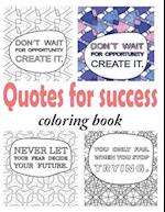 Quotes for success coloring book: strength quotes coloring book 