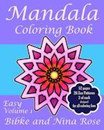 Mandala Coloring Book Easy Volume 1: Zen Patterns For Creative Coloring 