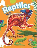 Reptiles Kids Coloring Book : Reptiles Designs For Boys and Girls Aged 3-5 / 5-8 ! 