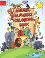 Animal Alphabet Coloring Book: Easy and Delightful Educational Coloring Book 