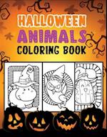 Halloween animals coloring book: Fun Halloween Themed Animals Designs for drawing 