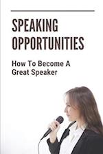 Speaking Opportunities