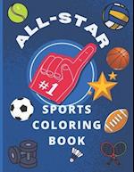 All-Star Sports Coloring Book: 8.5 x 11 in 