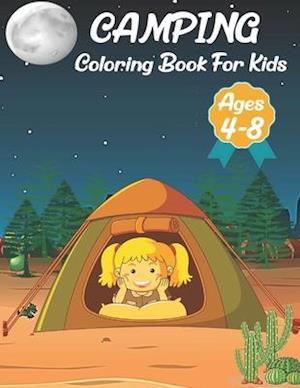 Camping Coloring Book For Kids Ages 4-8: Camping Coloring Book for kids.35 Camping design