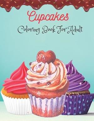 Cupcakes Coloring Book For Adult