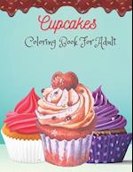 Cupcakes Coloring Book For Adult