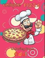 unique pizza coloring book adult