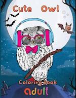 cute owl Coloring Book adult
