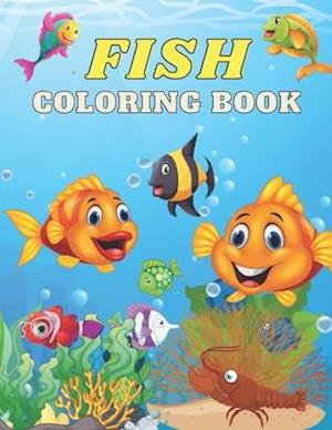 Fish Coloring Book: Over 50 Coloring Designs for All Kids, Fish Coloring Book