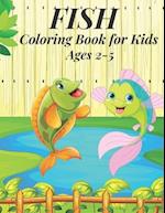 Fish Coloring Book for Kids Ages 2-5: Fish Coloring Book for kids.40 Fish Designs 