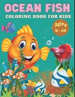 Ocean Fish Coloring Book for Kids Ages 4-10: Ocean Fish Coloring Book for kids.40 Ocean Fish designs. 