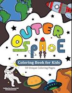 Outer Space and Astronauts Coloring Book for Kids