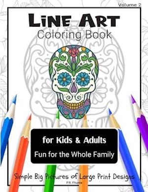 Line Art Coloring Book for Kids & Adults, Volume 2