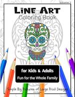 Line Art Coloring Book for Kids & Adults, Volume 2