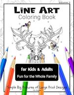 Line Art Coloring Book for Kids & Adults, Volume 3