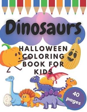 Dinosaurs Halloween Coloring Book for Kids