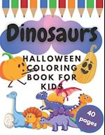 Dinosaurs Halloween Coloring Book for Kids