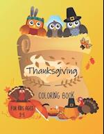 Thanksgiving Coloring Book For Kids Ages 2-5