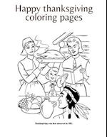 Happy thanksgiving coloring pages