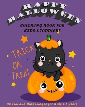 Happy Halloween Coloring Book for kids & toddlers