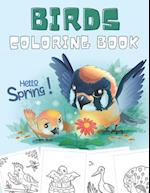 Hello Spring! - Birds Coloring Book